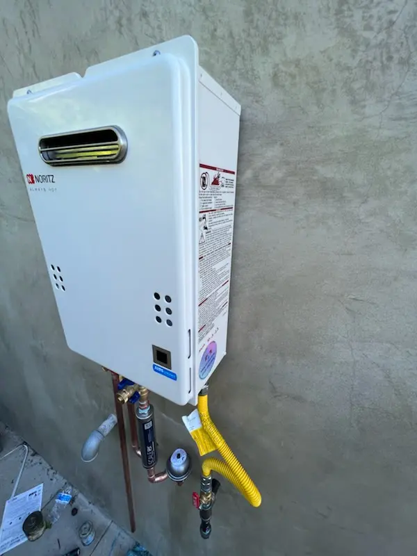 Tankless water heater installation for Hunters Glen homes